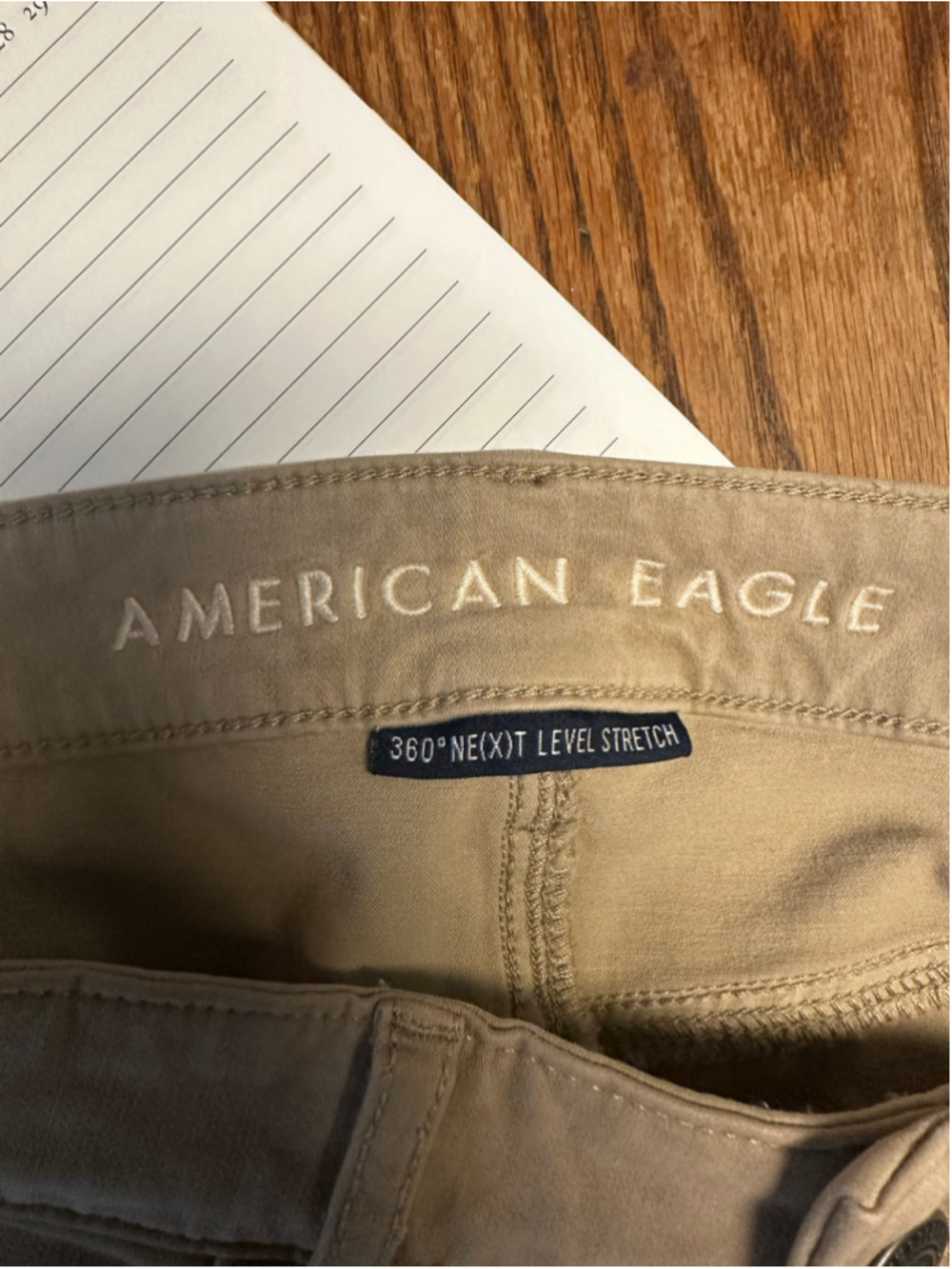 American Eagle High Rise Skinny Jegging Jeans Size 6 Beige - Picture 2 of 10